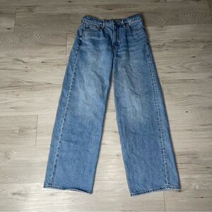 Good American Good Standard Baggy Jeans Low Rise Straight 00/24 Western Casual